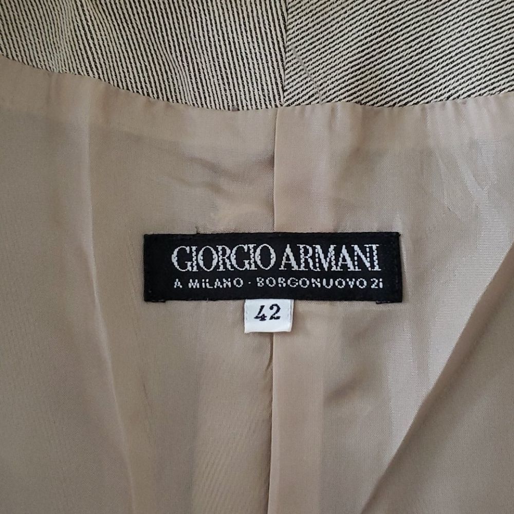 VECU VTG Giorgio Armani Fits 8-10 Lined Italian Wool Jacket - Picture 5 of 8